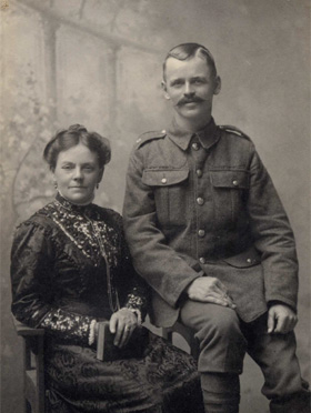 John Day Cullen and his mother, circa 1914