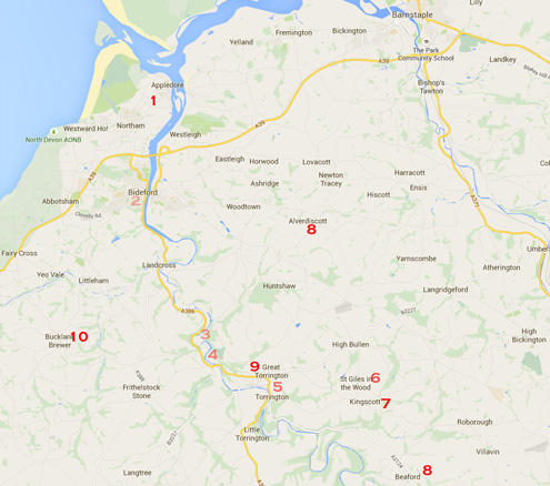 North DEvon Map
